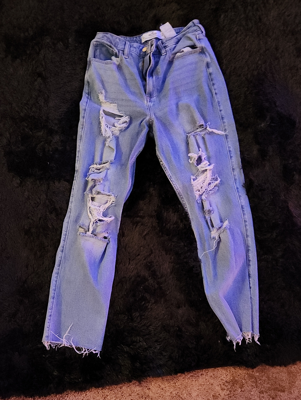 Light Blue Distressed Women's Jeans